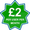 2 per user, per month